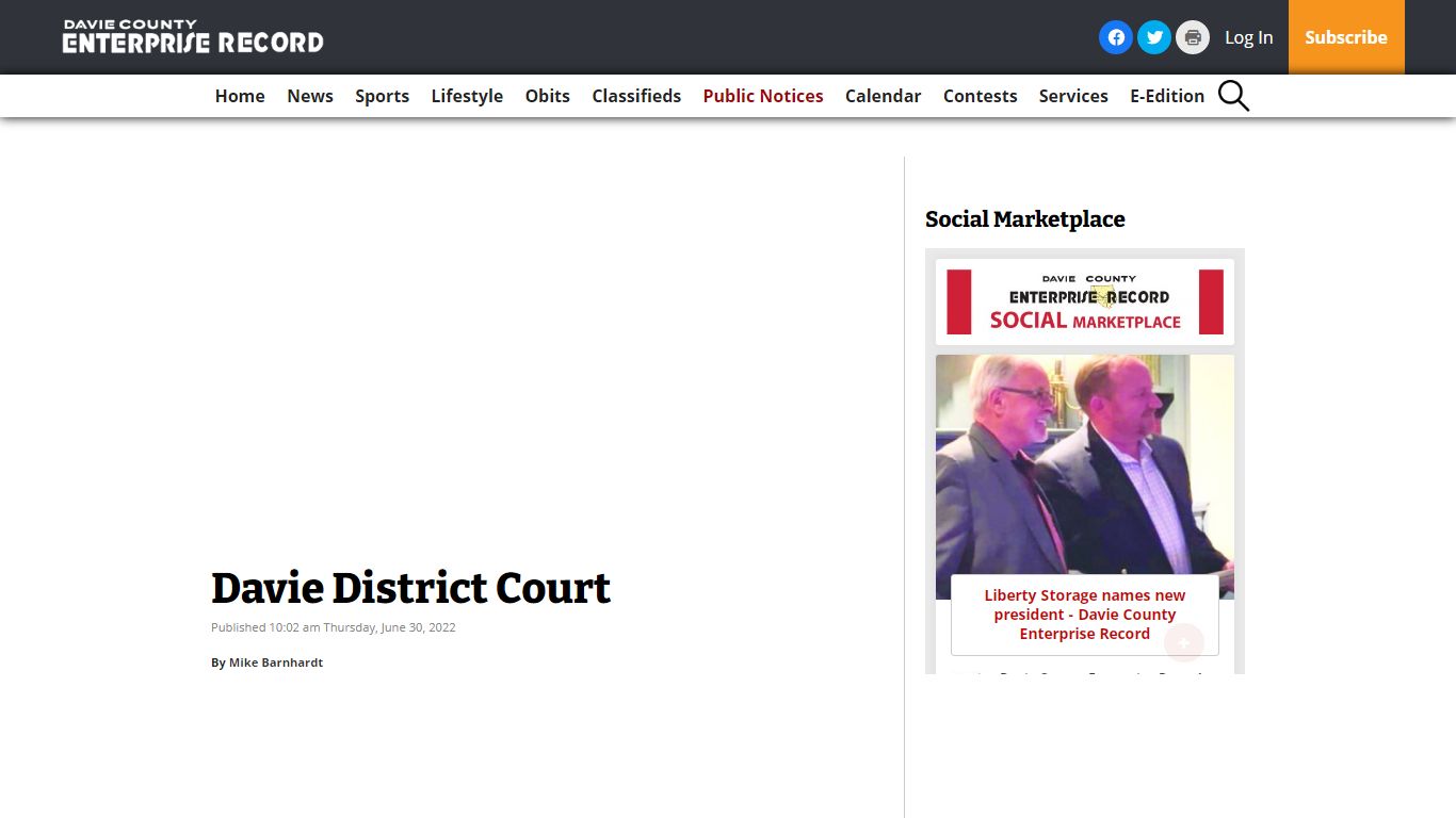 Davie District Court - Davie County Enterprise Record